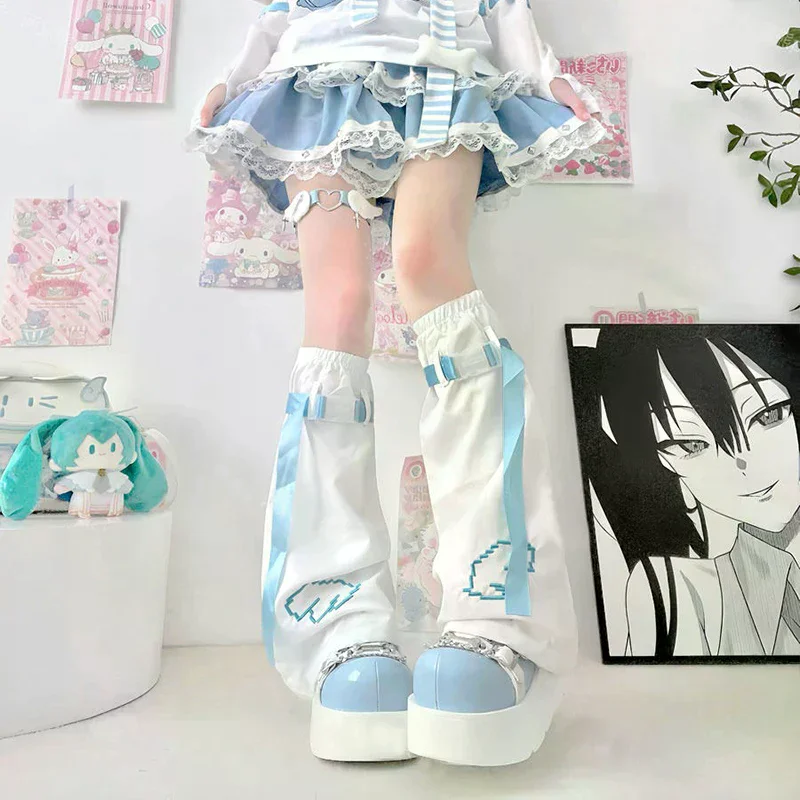 

1Pair Fashion Flared Leg Warmers Sweet Lolita Long Socks For Women Girls Cartoon Cute Calf Socks Kawaii Warm Long Socks Gifts
