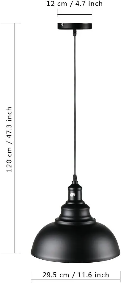 Lightess-luz colgante regulable, luces colgantes industriales de Metal, Granero, granja, cocina, iluminación Edison, accesorio de montaje en techo