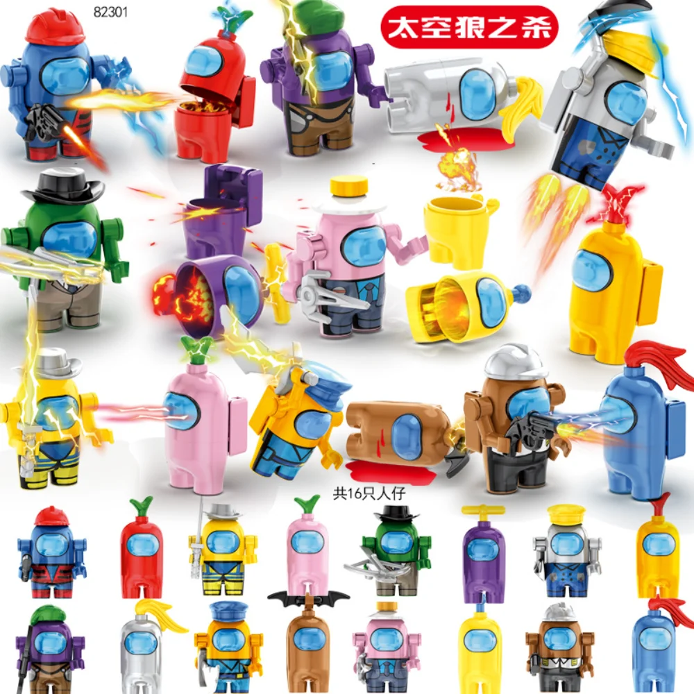 Bausteine, Figuren, humanoide Puppen, Spielzeug, Minifiguren, Kinderspielzeug, Geburtstagsgeschenke, Zeichentrickfiguren.
