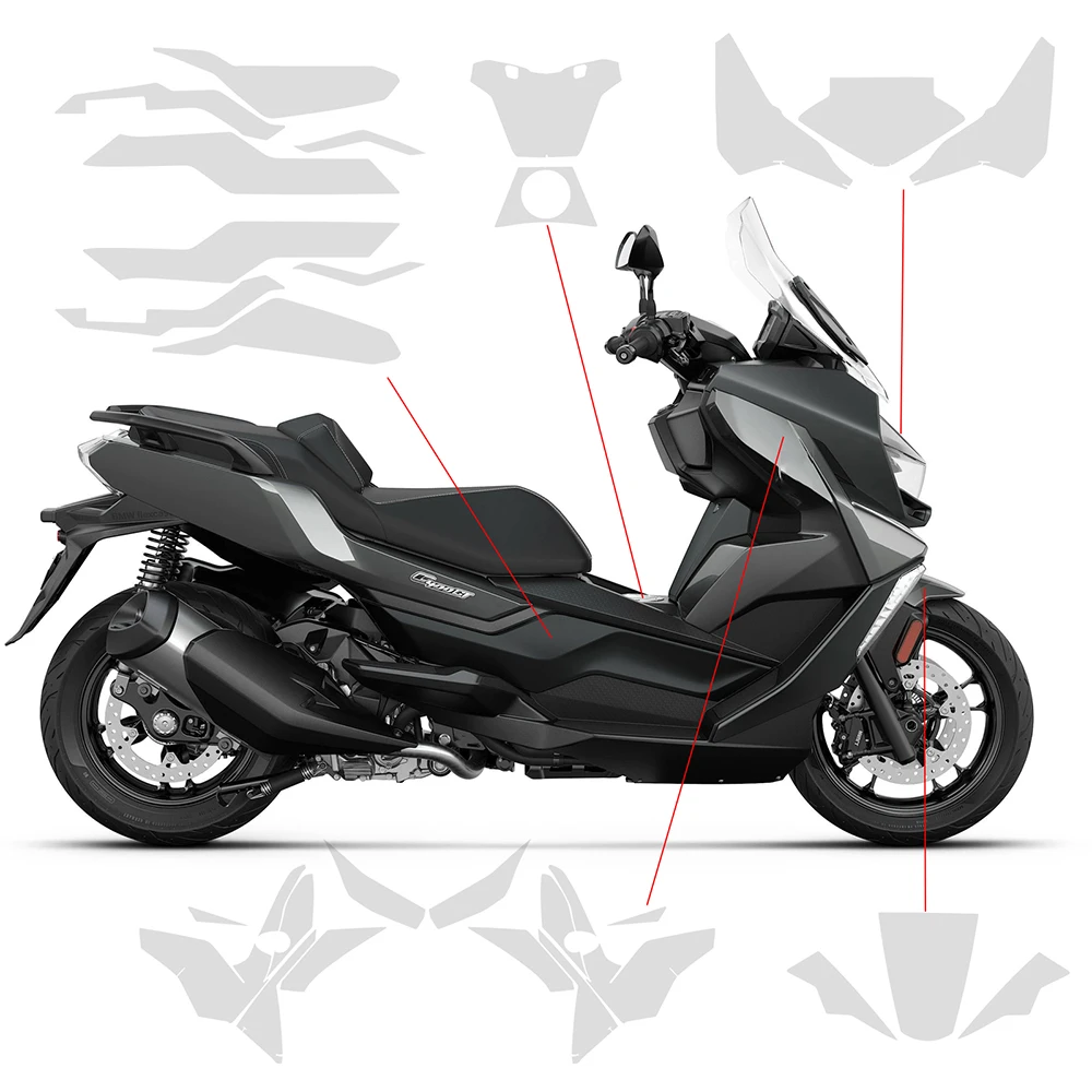 C400 GT C400GT PPF New Motorcycle Paint Protection Fits Fairing Protection Clear TPU Anti-scratch Film For BMW C 400GT C 400 GT