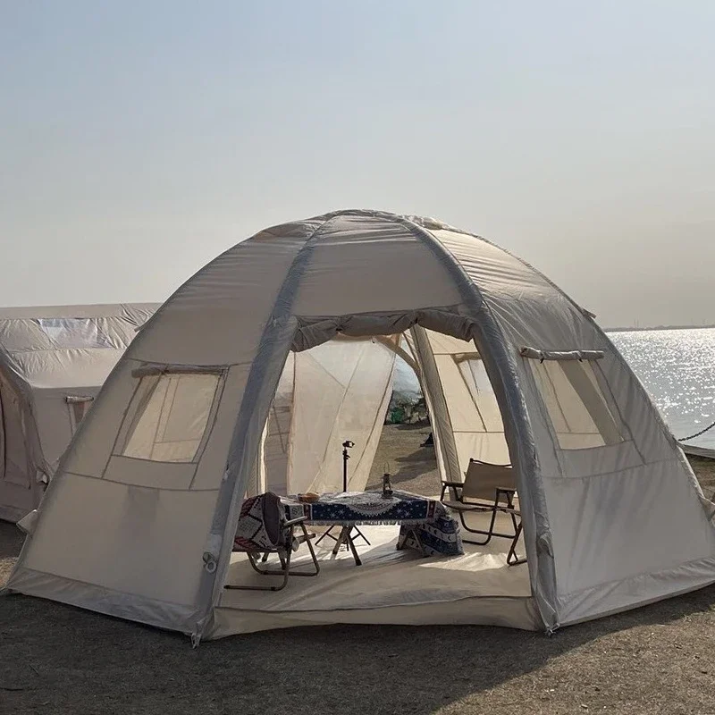 

Hemispherical inflatable tent, outdoor thickened rainproof one-room and two-hall tent, large folding inflatable tent