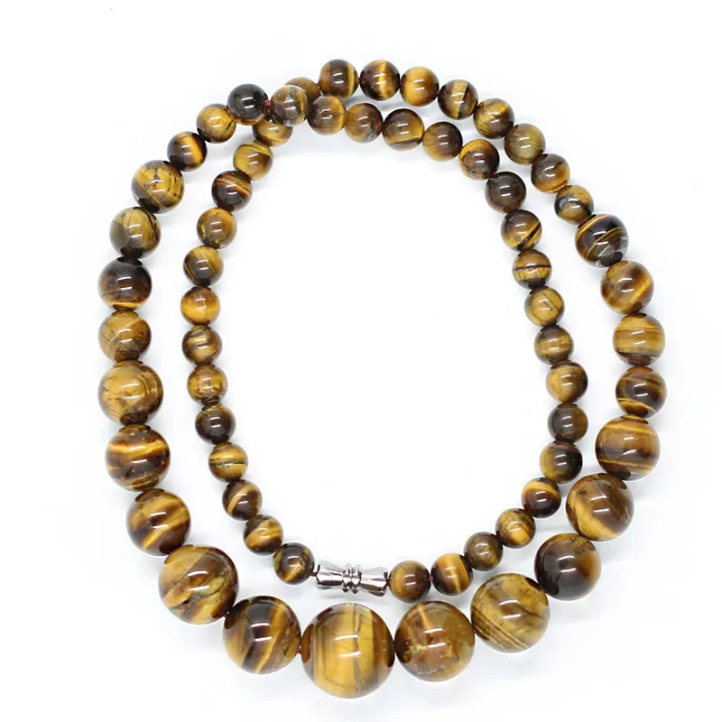 

Wholesale new 6-14mm natural Tiger Eye Gem Bead necklace 18"