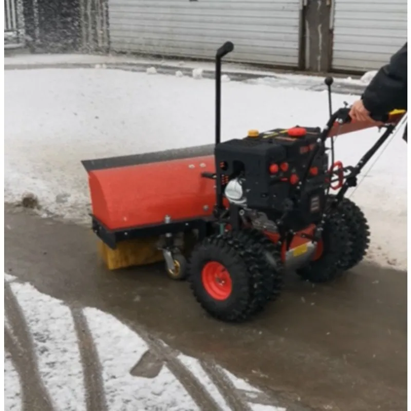 Multifunctional Walk-Behind Snow Sweeper 6.5HP 800mm 3-in-1 Sweep Throw Shove Electric Start Snow Removal Machine
