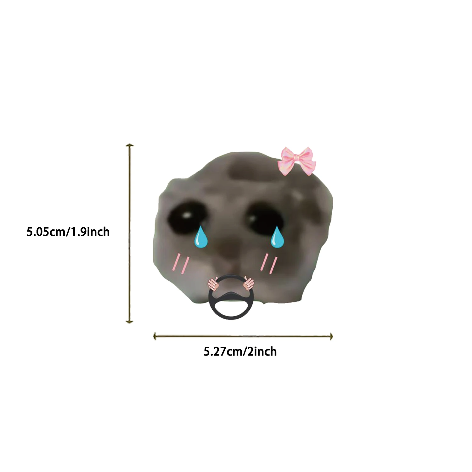 56/112PCS Sad Hamster Meme Cute Mouse Sticker Aesthetic Kawaii Decals Cute Cartoon Laptop Luggage Bicycle Diary Stickers