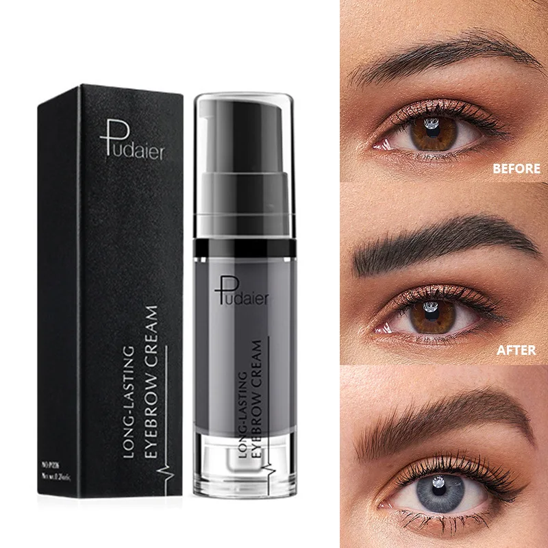 Pudaier Make Up Eye Brow Eyebrow Gel Natural Long Lasting Paint Eyes brow Tint Enhancer Brown Black Eyebrow Pencil Gel Makeup