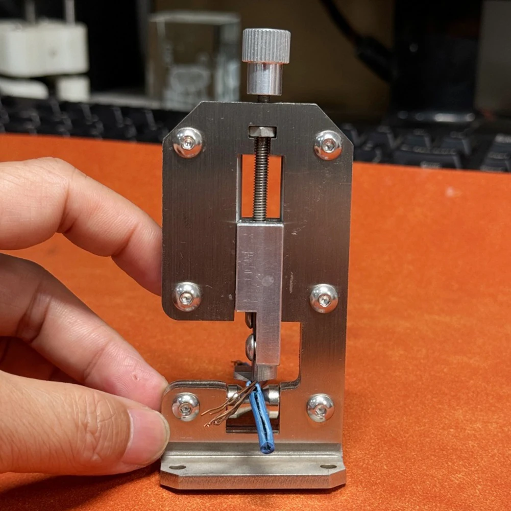 Cable Maintenance Silver Automatic Wire Stripper Appliance Repair Tool Manual Screw Adjustment Metallic Bearing