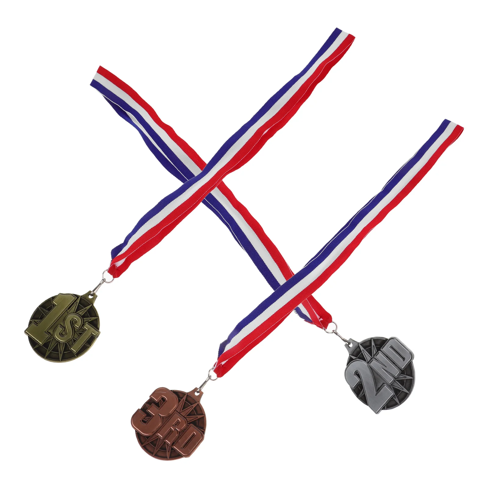 

3pcs Round Reward Medal Hanging Game Medals Match Medal Rewarding Medal