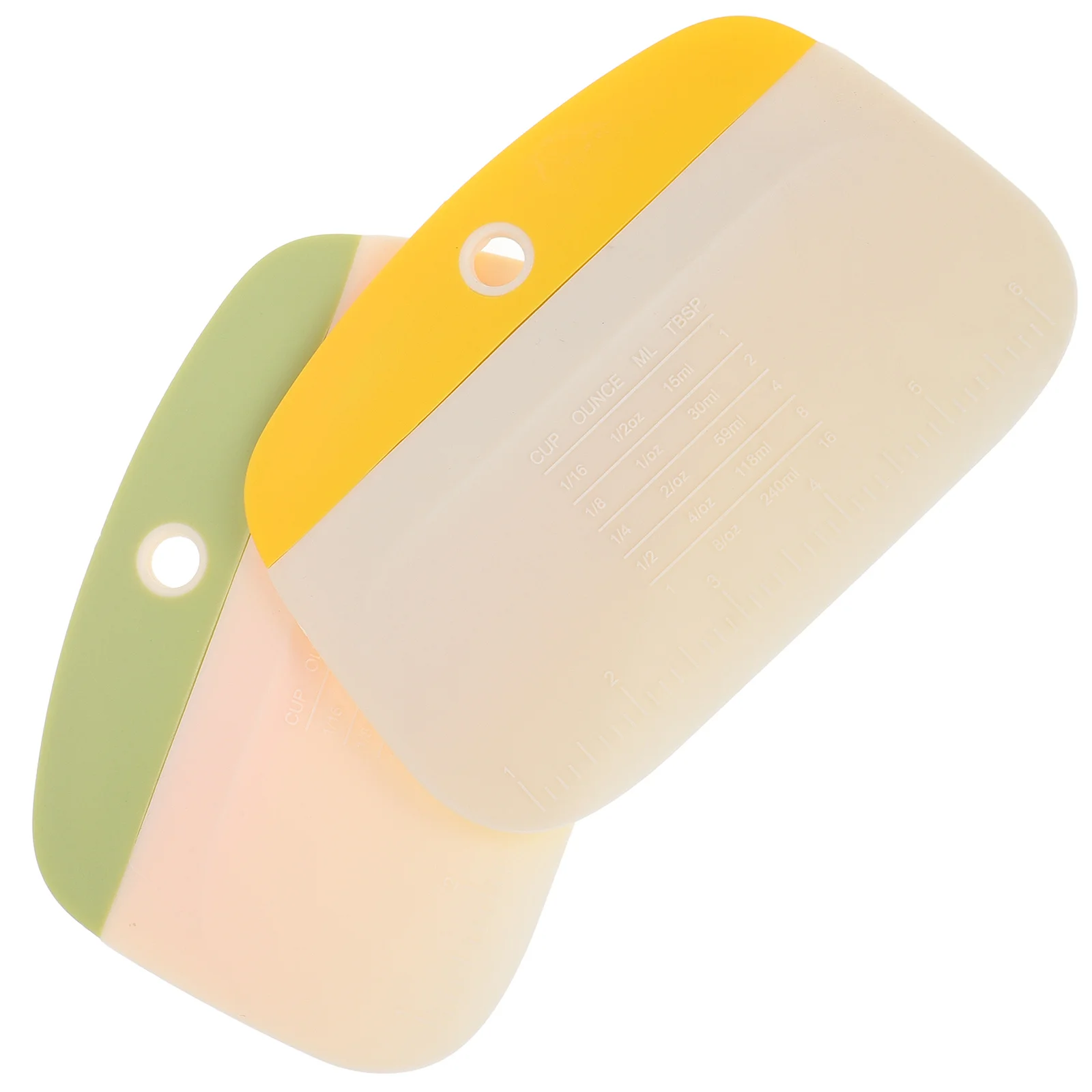 

2Pcs Plastic Scraper Tool Multifunctional Baking Dough Pastry Pizza Bread Cake Kitchen Scraper Home Bakery Supplies