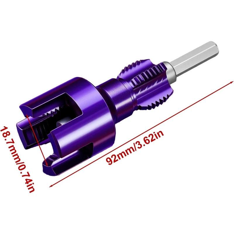 DTA5 Internal & External Pipe Extractor Tool, 6-Point Wire Opener, PVC Pipe Threader for Basement Garage Garden Use