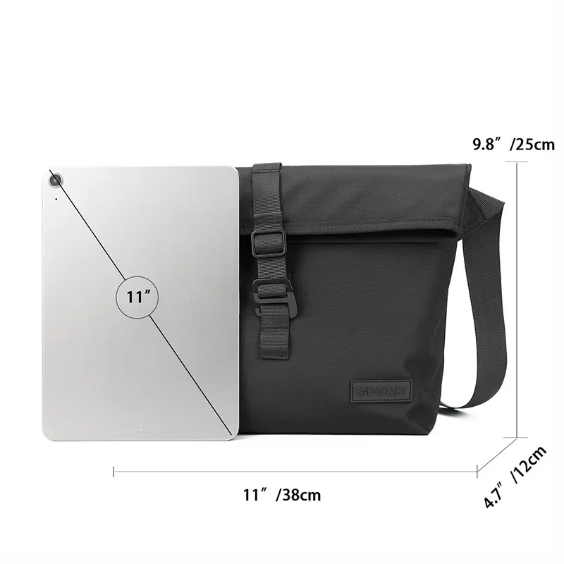 حقيبة ظهر كروس للرجال يابانية حقيبة كتف للرجال النسخة الكورية مقاومة للماء من قماش أكسفورد حقيبة سفر حقيبة ساعي عادية #3