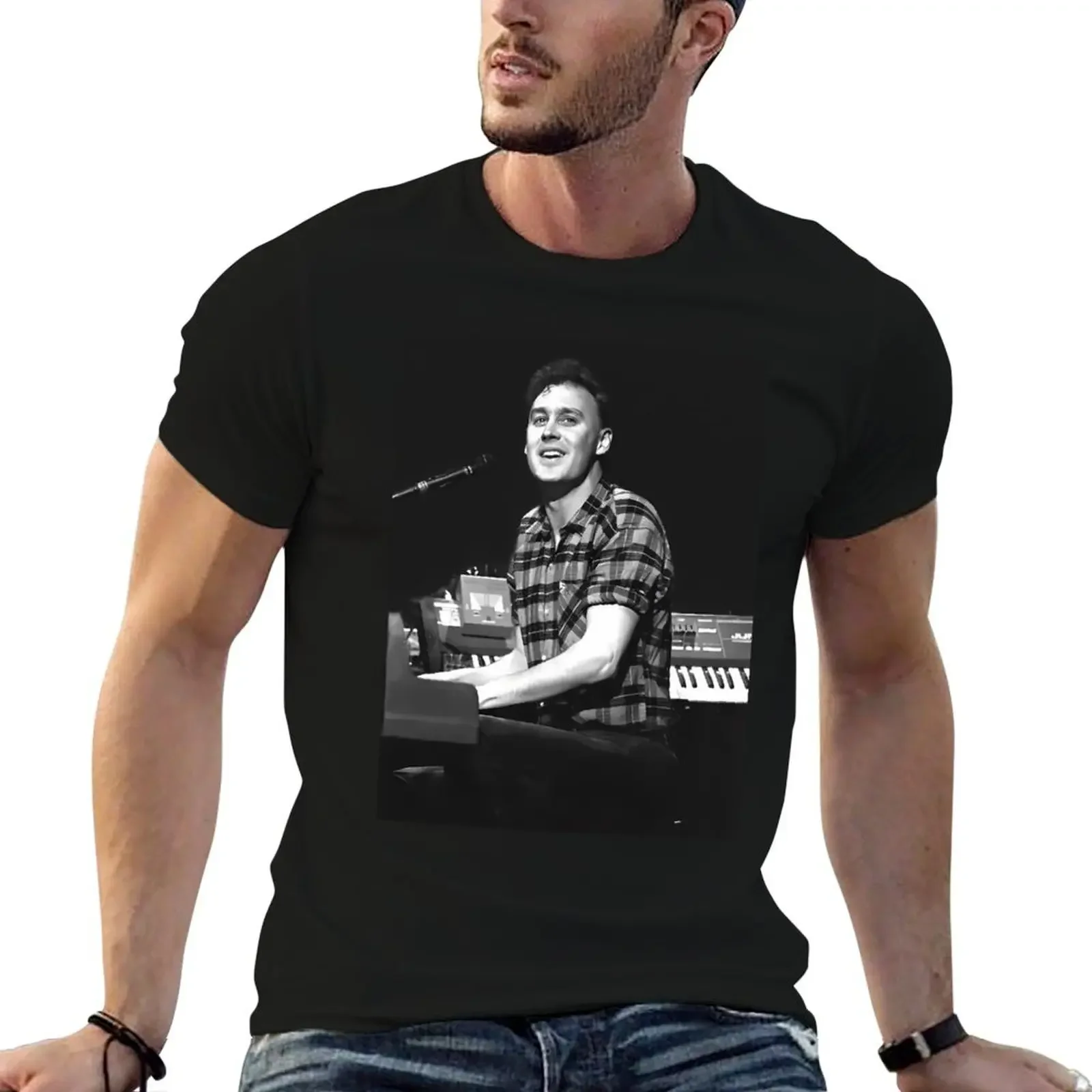 Bruce Hornsby - Bw Photograph T-Shirt sublime hippie clothes graphic shirts mens designer clothes