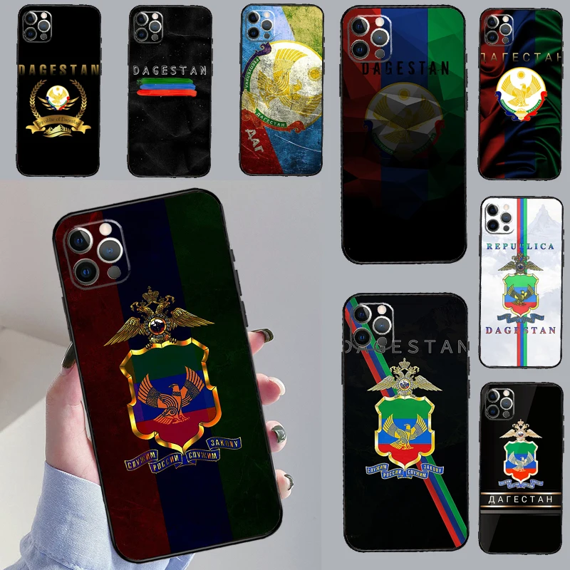 Dagestan National Flag Case For iPhone 16 11 12 13 14 15 Pro XS Max XR X Plus 12 13 Mini Cover Phone Case