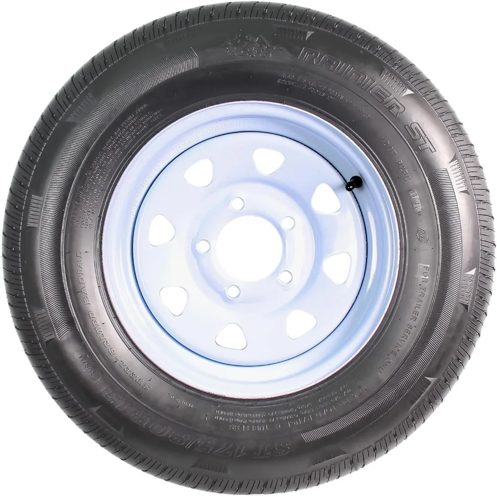 2-حزمة إطار مقطورة شعاعي على حافة ST175/80R13 13 بوصة. نطاق الحمل C 5 عروة بيضاء