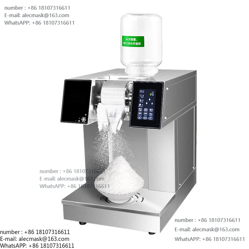 

Ледогенератор для снежного льда производительностью 185 кг/день, с водяным охлаждением, автоматический, 1200 Вт, из нержавеющей стали, с цифровым управлением, для коммерческого использования на открытом воздухе