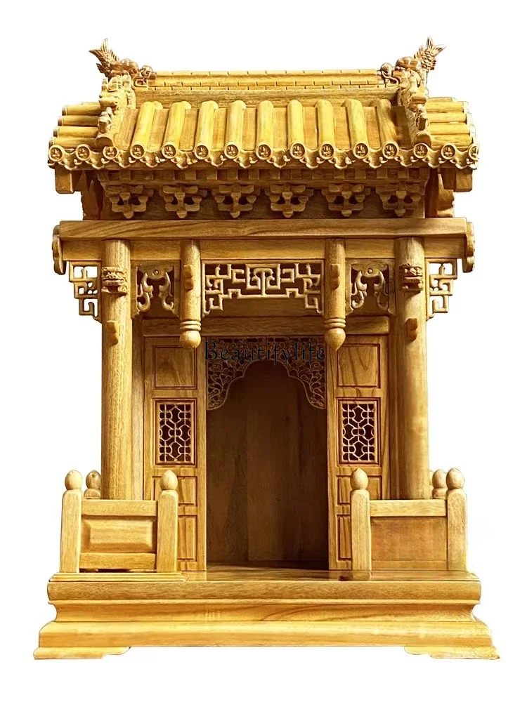 

ls 18Desktop Buddhist niche camphor solid wood household