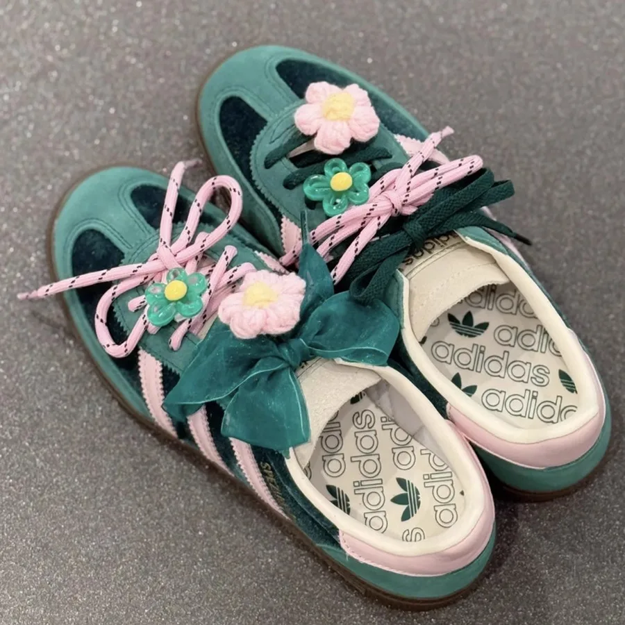 4cm Widened Chiffon ShoeLaces Combine Flat Laces Flower Buckles For Sneakers Canvas Casual Leather Shoes DE Trainining Shoes image 3