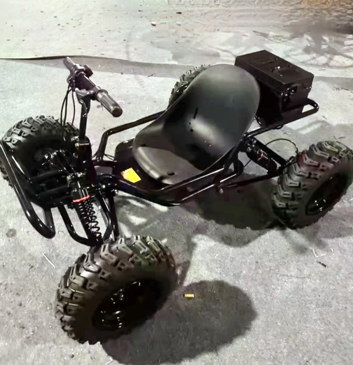 

Mini 90cc Outdoor Sport Go-Kart for Kids with Suspension Handlebar Chain Drive Gas Fuel for Sand Cross Through