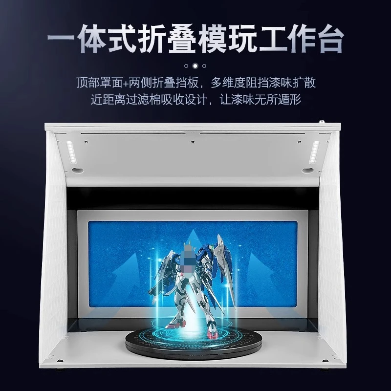 Model painting and coloring workbench, turntable exhaust fan, exhaust fan figure spraying exhaust box