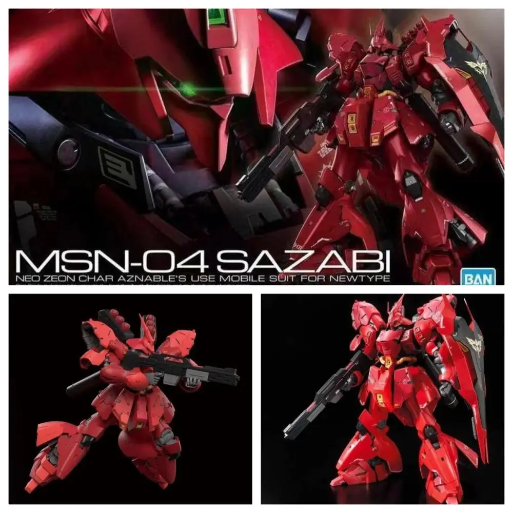 In Stock Bandai Rg 29 1/144 Msn-04 Sazabi Char Aznable Model Kit Mobile Suit Gundam: Char's Counterattack Snap-Fit Armed Asembly