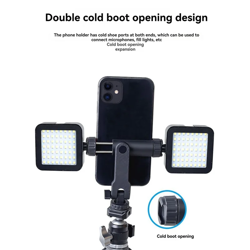 【Last-Chance!】Rotating Phone Clip Camera External Expansion Rack Multi-Function Live Broadcast Fixing Clamp B