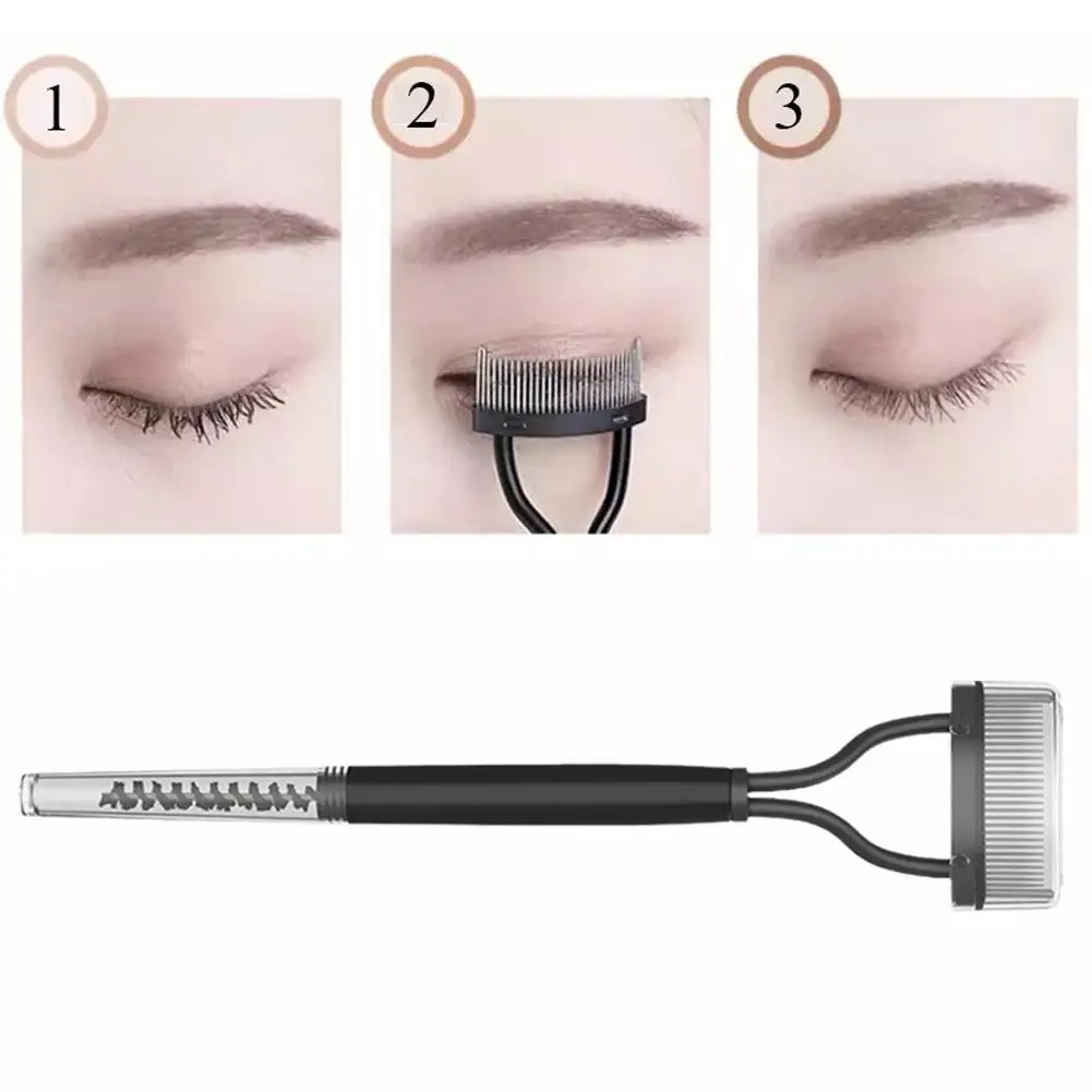 EyeblogugComb-Pinceau de maquillage en acier inoxydable, brosse à mascara, outils de greffe de cils, produits de beauté