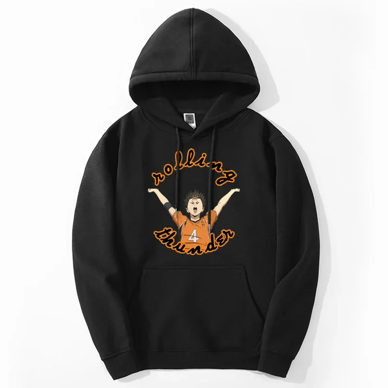 

Haikyuu Anime Hoodie Hoody Men Women Fly High Graphic Sweatshirts Fleece Hip Hop Pullover Sudaderas Moletom Masculino