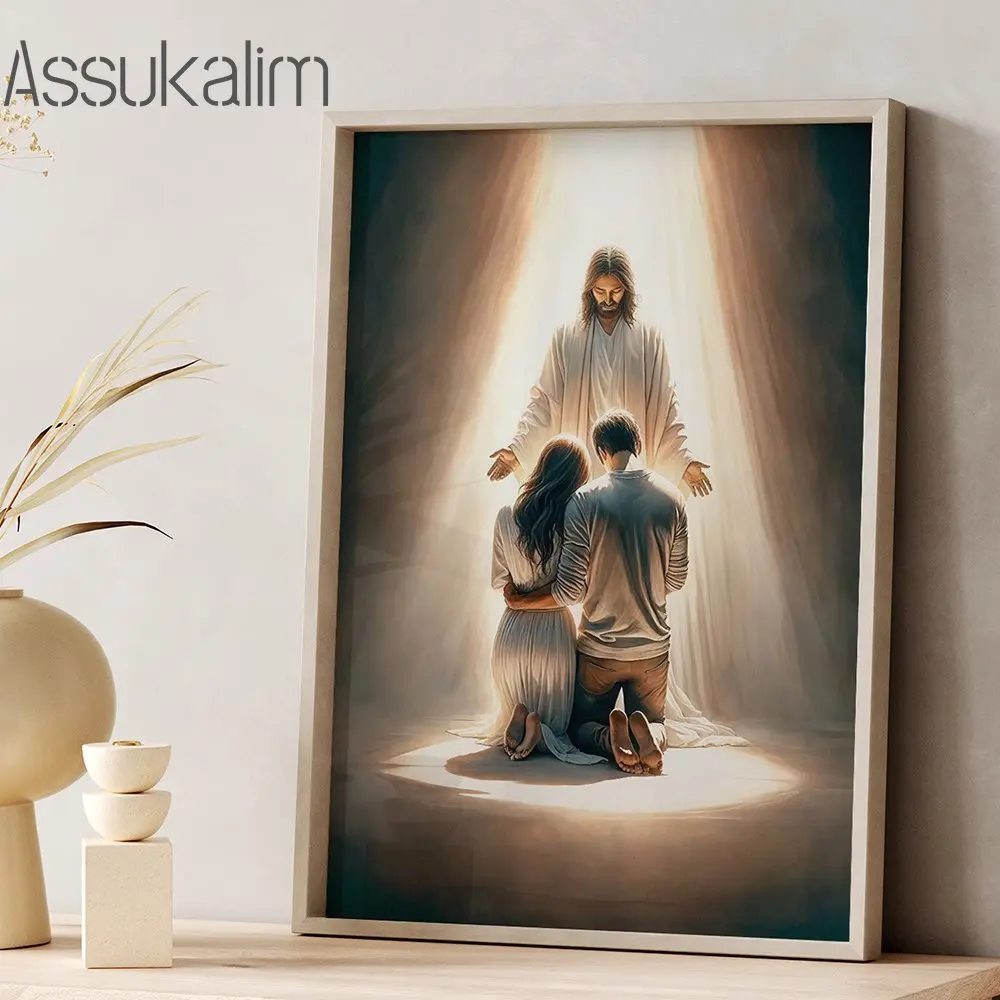 الحديثة المسيحية جدار الفن يسوع عيد الفصح قماش لوحات المؤمنين الصلاة اللوحة المشارك غرفة المعيشة ديكور غرفة نوم لا الإطار