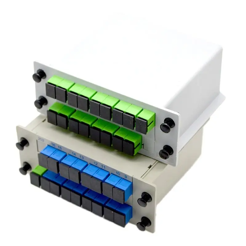 

5pcs PLC1×16 Optic Fiber Splitter Plug-in Type FTTH Box Network Distributor Carrier Grade Factory Price Wholesale