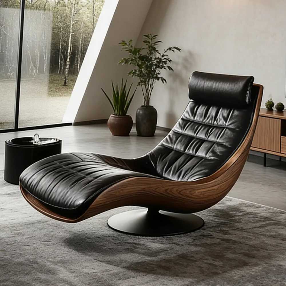 A*- Nordic Lounge Sofa Bed Padded Swivel Armchair Designer Interior Home Office Indoor