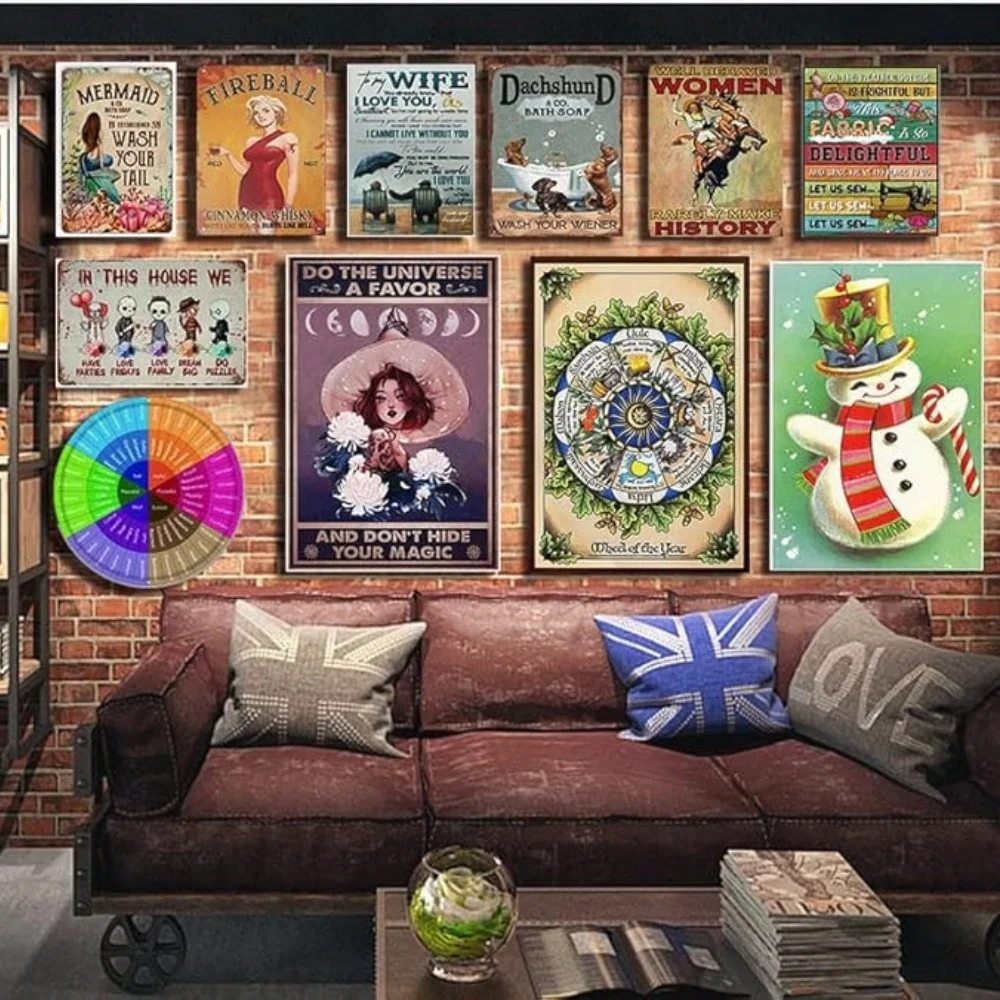 CIFBUY Vintage Funny Cat Aluminum Wall Art 8x12 Inch Waterproof Rustproof Metal Decor for Home Bar Bathroom Indoor Outdoor view 5