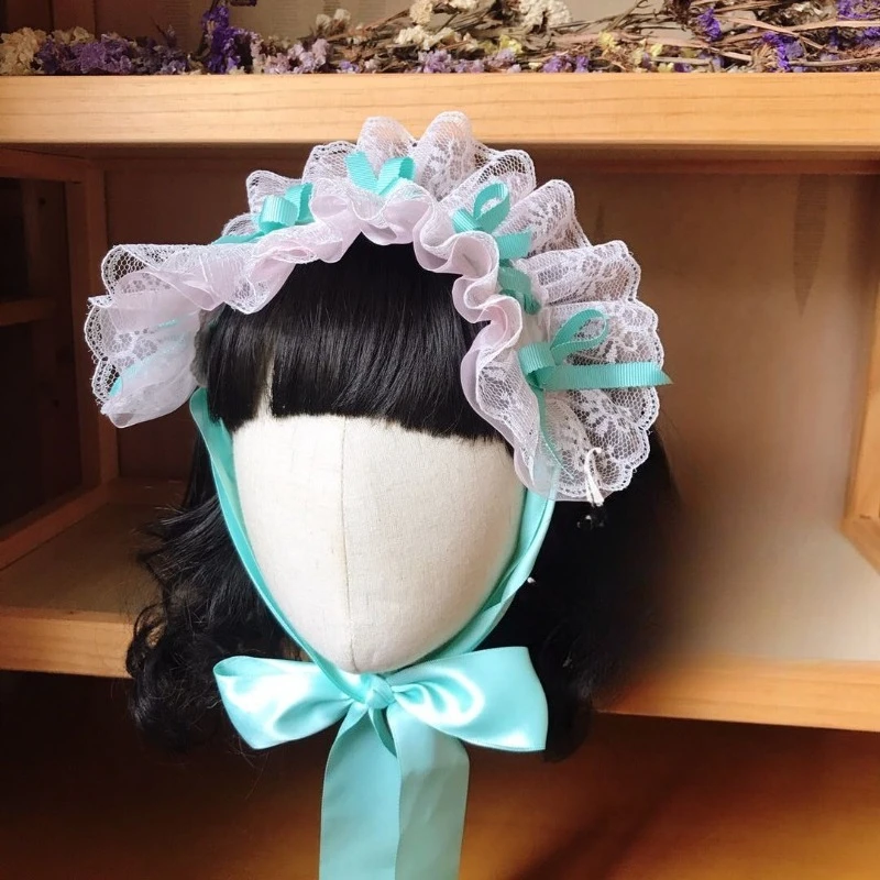 Spanish Kids Dress Mint Green Flower Embroidered Kids Lolita Dress Pink Lace Layered Tulle Skirt Girls Princess Party Costume