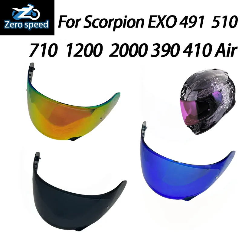 Visera EXO-491 para casco Scorpion EXO 510 / 710 / 1200 / 2000 390 410, protección UV, accesorios para casco
