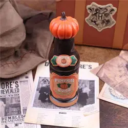 Adornos creativos de mesa de botella de jugo de calabaza, decoraciones alrededor de la película