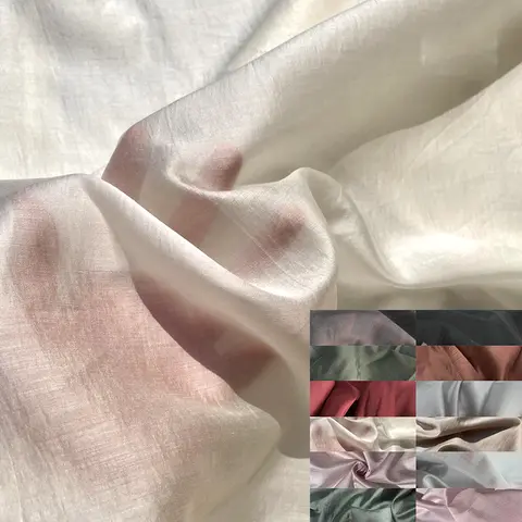 Premium Tencel Cotton Fabric Smooth Natural Fiber Ideal for Summer Apparel Casual Shirts Bedding DIY Craft Blush Pink Champagne