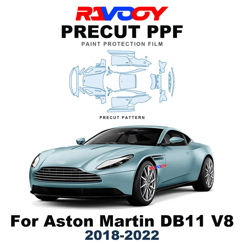 Precut PPF For Aston Martin DB11 V8 2018-2022 8.5mil TPU Paint Protection Film Hood Bonnet Bumper Headlight Self-Healing Fenders