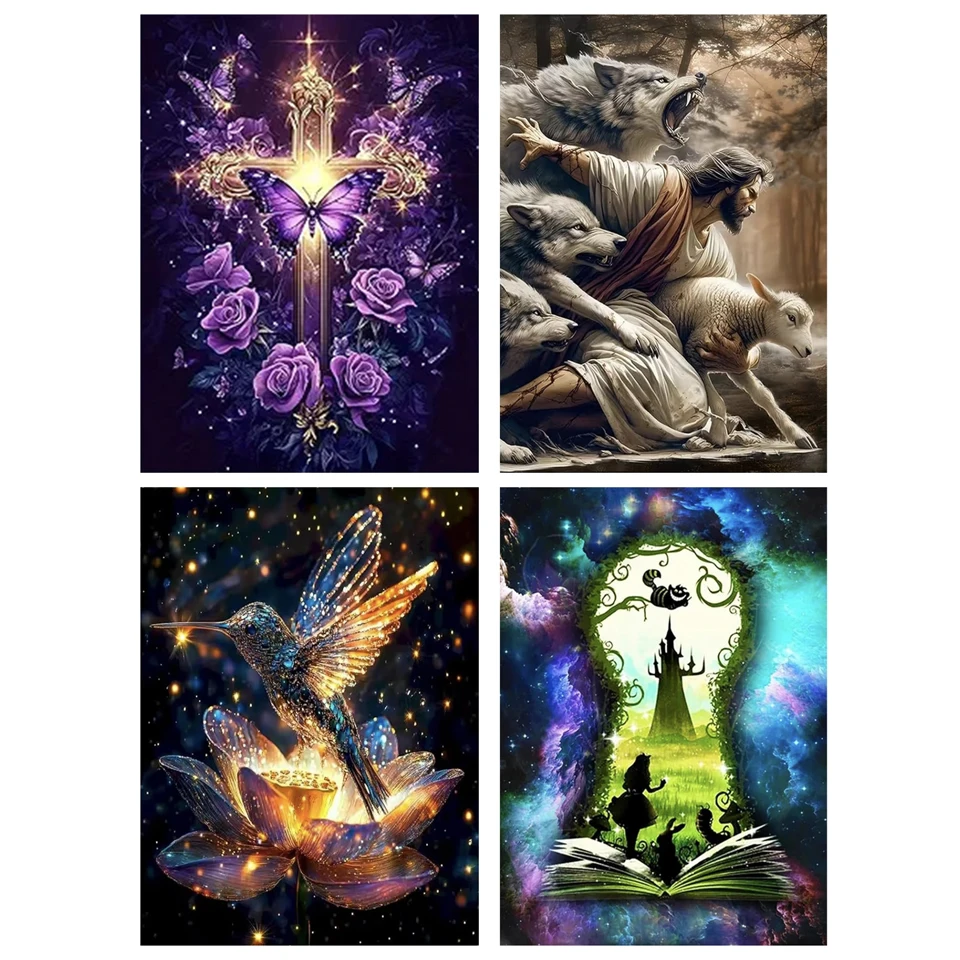 

5D Mysterious World Diamond Art Set Animal Full Round Diamond Painting Set Diamond DIY Gemstone and Craft Home Wall Decoration