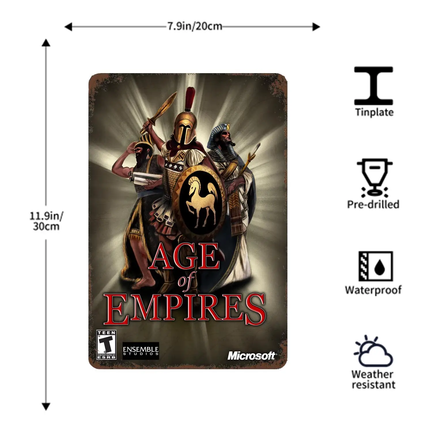 Age of Empires II Definitive Edition Poster Vintage Tin Metal Sign Decorative Plaque for Pub Bar Man Cave Club Wall Decoration