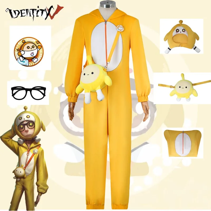 Lucky Guy Game Identity V Cosplay Costume Jumpsuits New Skin Yellow Eggy Good Friend Men Women Halloween Party Carnival Suits