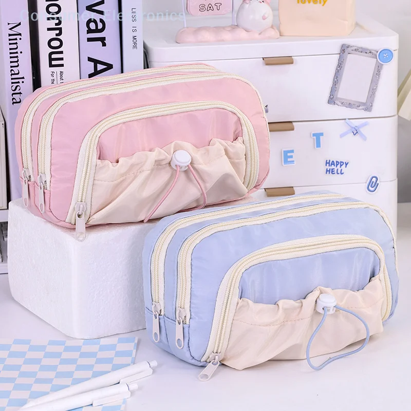 Large Capacity 5-Layered Pencil Bags Kawaii Front Pocket Pencil Pouch Boys Girls School Stationery Gifts Creative Pencil Case