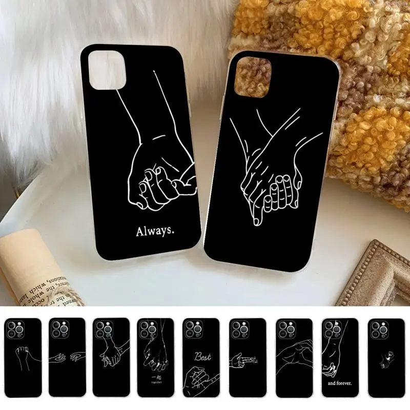 Girls Bff Best Friends Forever Always Phone Case Silicone Soft for iphone 14 13 12 11 Pro Mini XS MAX 8 7 6 Plus X XS XR Cover