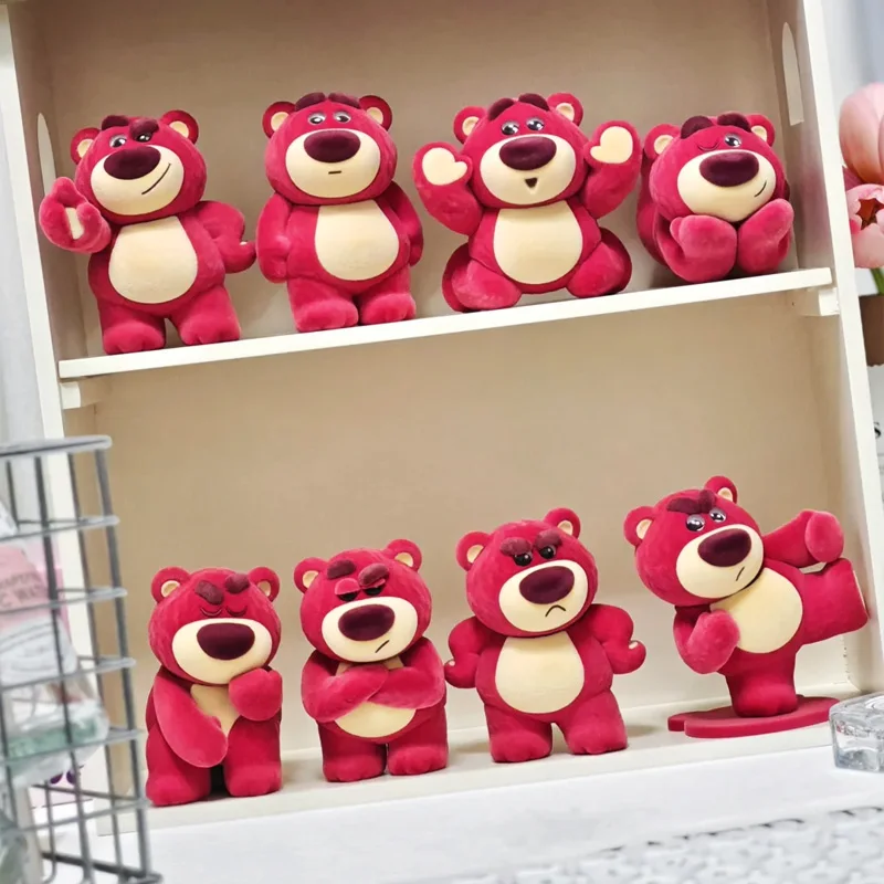 Lotso Strawberry Bear It's me 2nd Series Doll with Flavor Flocking Handmade Action Anime Figure Strawberry Bear Ornaments Gifts