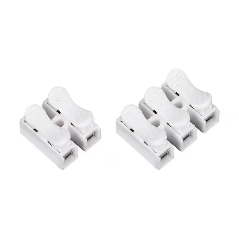 10pcs CH2/CH3 High Pressure Resistant 2/3pin 10A 220V Push Quick Wire Cable Connector Terminal For Easy Safe Splicing Into Wire