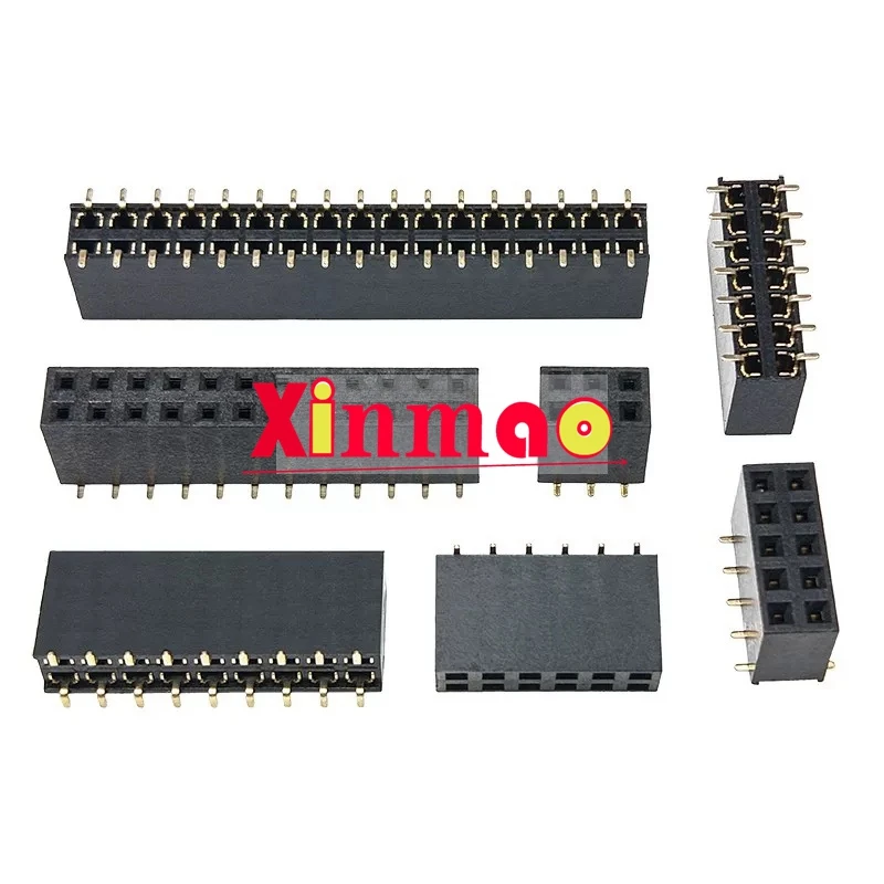 5PCS Surface mount double row female 2.54MM spacing 2 * 3P4P5P40P vertical double row female needle holder plastic height 8.5