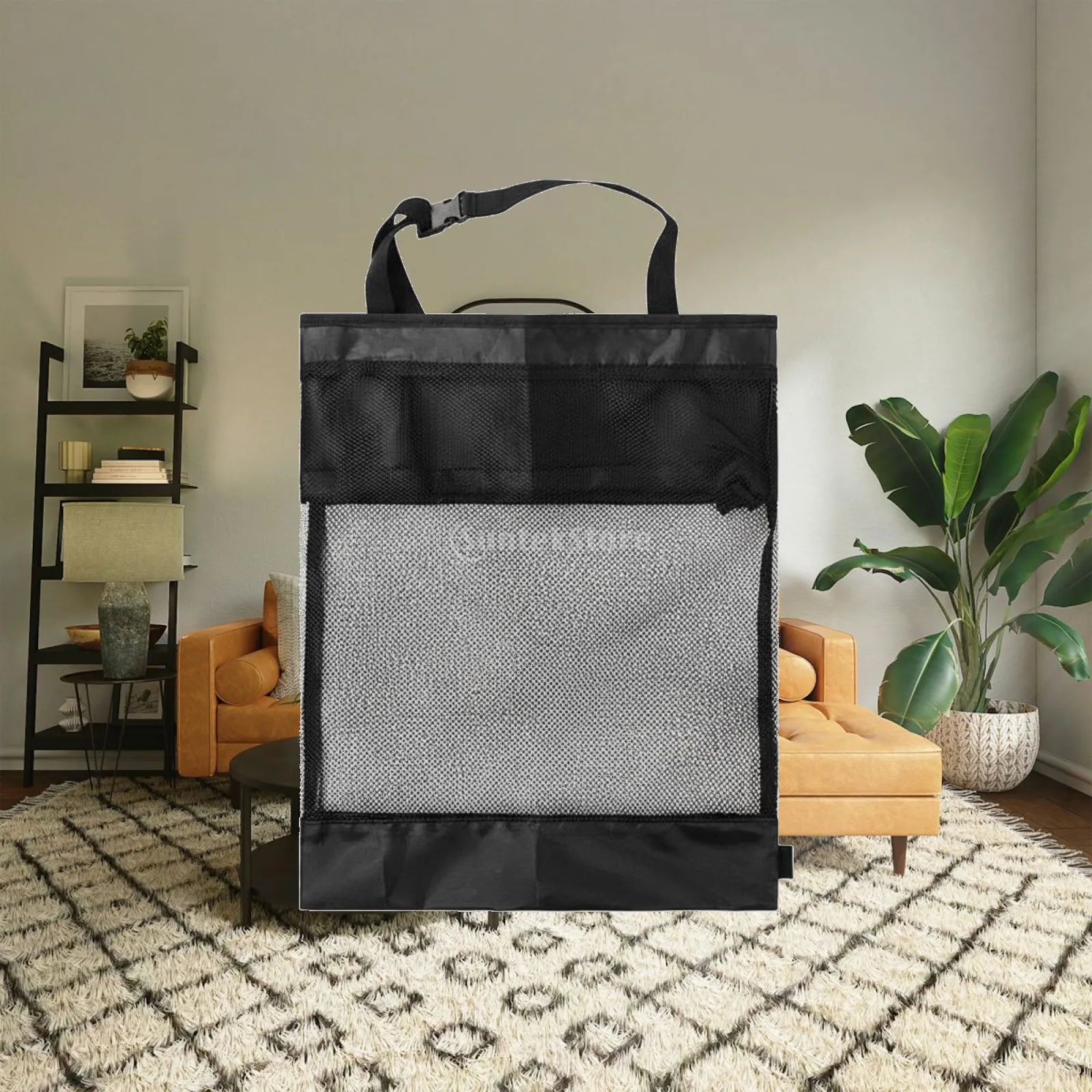 Lightweight Golf Cart Net Storage Bag for Push Trolley Organizer with Adjustable Straps for Balls Tees Gloves and Bottles