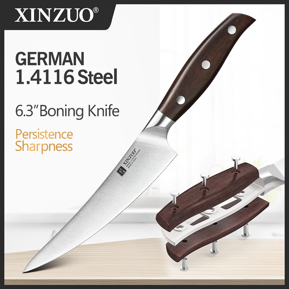 XINZUO 6.3 Inch Chef Deboning Knives Stainless Steel Kitchen Cleaver Knife Cooking Tool Utility Boning Knife