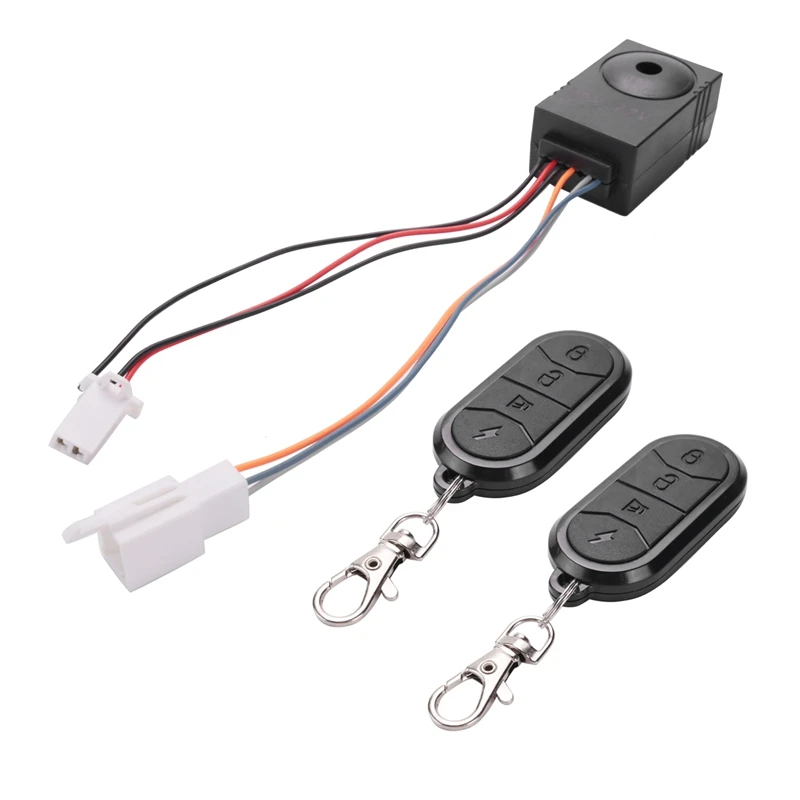 Ebike Alarm System Dual Remote Control 36V 48V 60V 72V Alarm Accessories Universal Waterproof Electric Bike Replacement