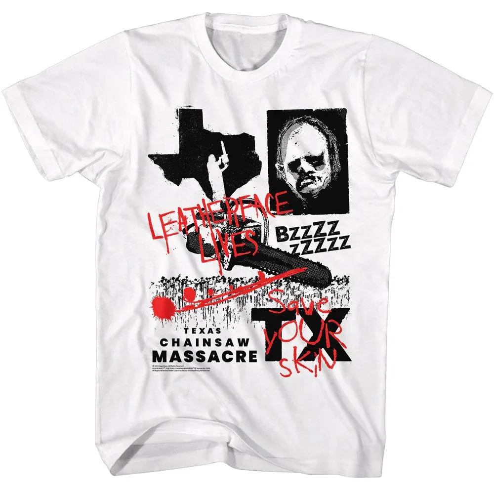 

Texas Chainsaw Massacre Peripheral Pattern Printing Summer Luxury Brand Cotton Men's and Women's T-shirt Short Sleeve