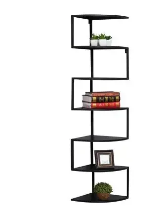 Corner shelf. Wall iron art triangle bracket. Wall fan bookshelf. Corner rack for shelf life.080