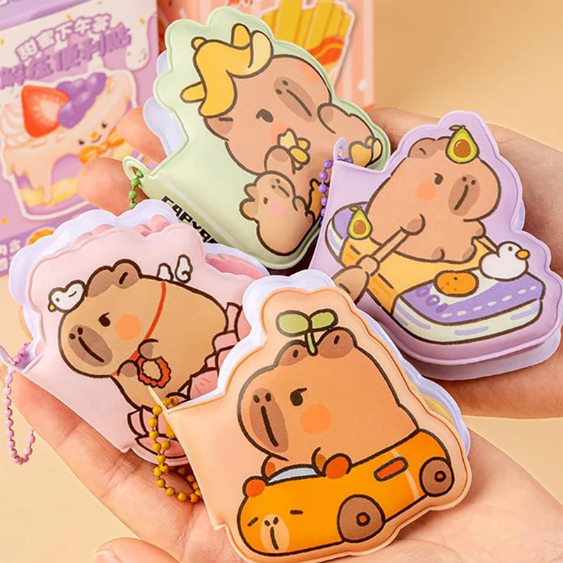Cartoon Capybara Index Tabs Self Adhesive Page Marker Sticky Notes Classify Files Flags Cute Stress Relief Sticky Note Gifts