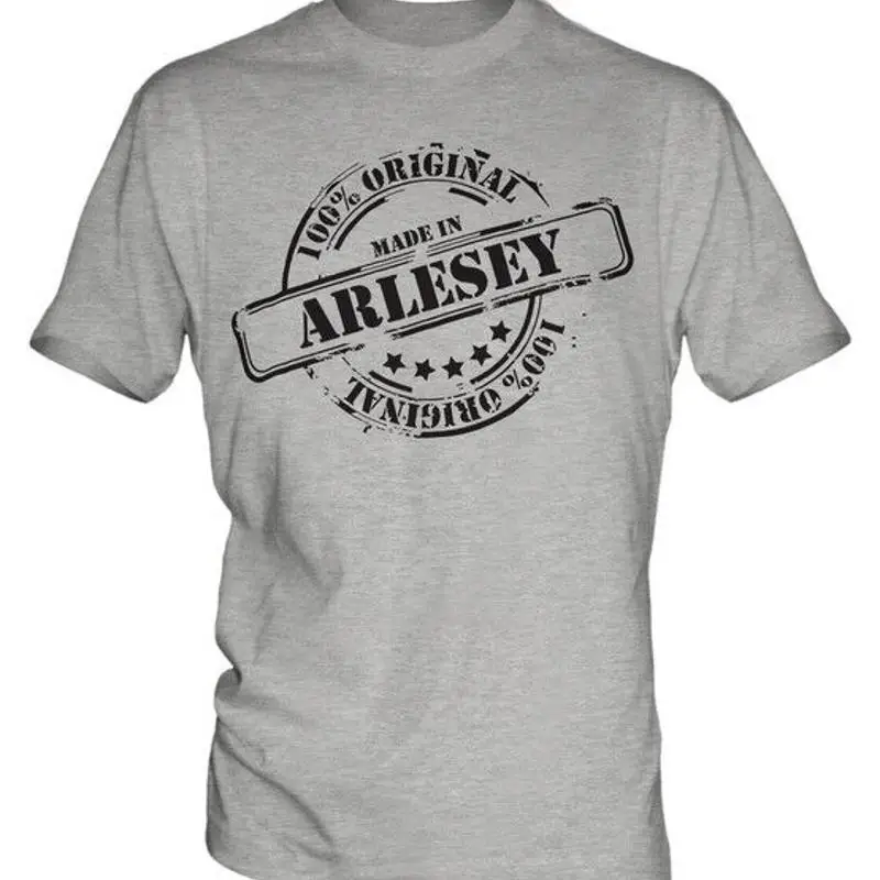 

MADE IN ARLESEY MENS T-SHIRT GIFT CHRISTMAS BIRTHDAY 18TH 30TH 40TH 50TH 60TH
